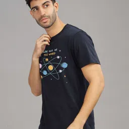 INDISSH Men Graphic Printed Round Neck Cotton T-shirt image 4