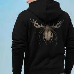 MaverIQ Men Printed Hooded Sweatshirt image 5