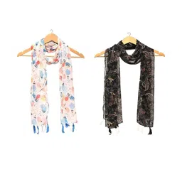 StoleVilla Women Pack Of 6 Floral Chiffon Stoles-image-20