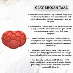 terra charms Round Mitti Dining Thaal 12" Dinner Plate image 4