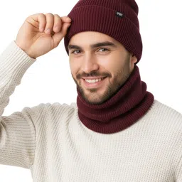 iSWEVEN Unisex Woollen Beanie-image-18