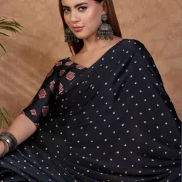 Mitera Ethnic Motifs Silk Blend Designer Bandhani Saree image 5