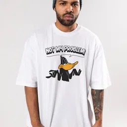 FLYIND VOGUE OUTFIT Men Looney Tunes Bio Finish Graphic Printed Cotton Oversized T-shirt-picture-14