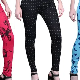 Tik Tok WEARS Girls Red Churidar Length Leggings-image-69
