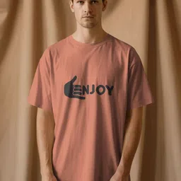 Silver Moon Clothing Typography Printed Drop-Shoulder Sleeves Cotton T-shirt-image-51