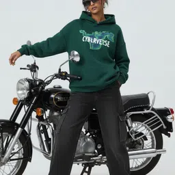 The Roadster Lifestyle Co Printed Long Sleeve Hooded Sweatshirt image 2