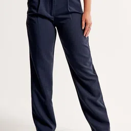 Chemistry Women Relaxed Straight Leg Straight Fit High-Rise Pleated Trousers-image-97
