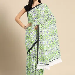 BUTA BUTI Floral Pure Cotton Saree-picture-21