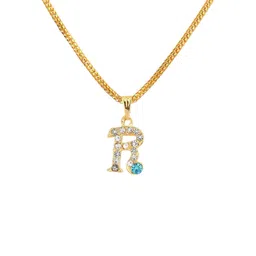 Lucents Unisex Stainless Steel Artificial Stones Studded Quirky Pendant image 3