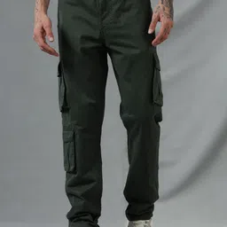 WROGN Men Straight Fit Cargos Trousers-picture-25