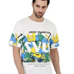 SAGEWARE Men Graphic Printed Round Neck Cotton Relaxed Fit T-shirt-picture-46
