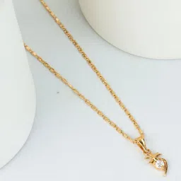 GARNISHA Gold-Plated Half Heart Pendants with Chains-image-54