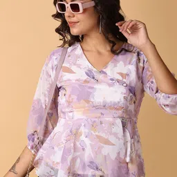 UNLIMITED Women Floral Printed V-Neck Top-picture-10