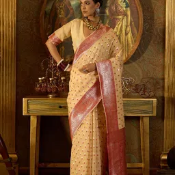 Dori Woven Design Zari Banarasi Saree image 1