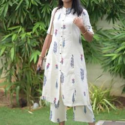 GoSriKi Women Ethnic Motifs Printed Regular Kurta with Trousers-picture-38