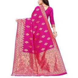 KSALIYA Pink Art Silk Sarees image 2