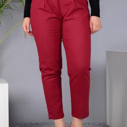 MURLI KURTI Women Relaxed Straight Leg Trousers-image-4