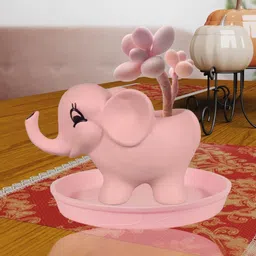 LASAKI Jumbo Pink Ceramic Handmade Planter With Plate image 4