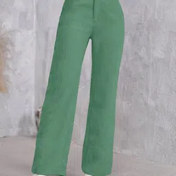 RAJOVATI Women Slim Fit Pleated Trousers-picture-38