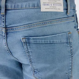SPYKAR Men Mid Rise Denim Shorts image 3