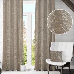 GEET CREATIONS Grey Set of 2 Window Curtain-picture-10