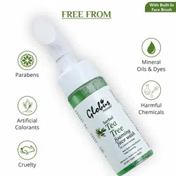 Globus naturals Tea Tree Acne Control Foaming Face wash With Face Massage Brush 150 ml image 3