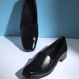 V-WALK Women Square Toe Block Heels-image-82