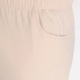 CHKOKKO Men Beige Solid Cotton Track Pants image 5