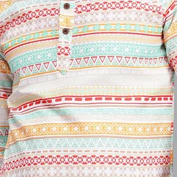 Bought First Men Geometric Printed Indie Prints Kurta image 4