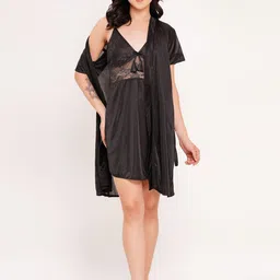 Romaisa Wrap Nightdress With Robe-picture-33