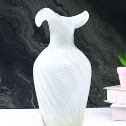 Myntra Elegant Homes Blue Cloud Petal Glass Vase-picture-37
