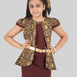 BEING NAUGHTY Girls Floral Printed Fit & Flare Dress-picture-22