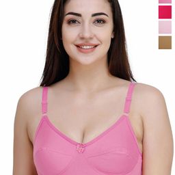 College Girl cg1303 Pack Of 4 Solid Full Coverage Everyday Bra-picture-15