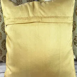 Pink Parrot Grey & Gold-Toned Set of 5 Ethnic Motifs Square Cushion Covers image 3