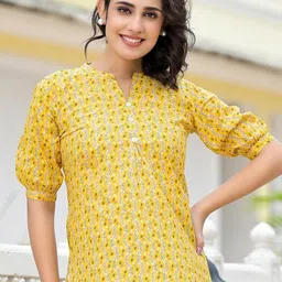 Peachmode Floral Print Cotton Top-picture-31