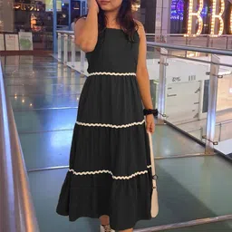 PTVIZE Ruffled Tiered A-Line Midi Dress-picture-27