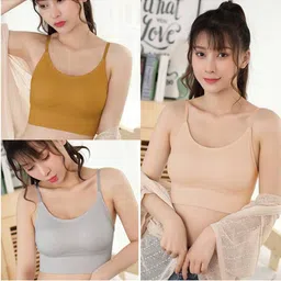 UNDER 1000 Pack of 3 Full Coverage Dry Fit Cotton T-shirt Bra with All Day Comfort image 4