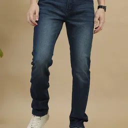 Mast & Harbour Men Comfort Relaxed Fit Light Fade Acid Wash Jeans-picture-11