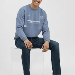 Mast & Harbour Typography Printed Drop-Shoulder Sleeve Sweatshirt image 5