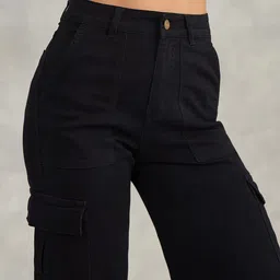 DOLCE CRUDO Women Wide Leg High-Rise Stretchable Jeans image 3