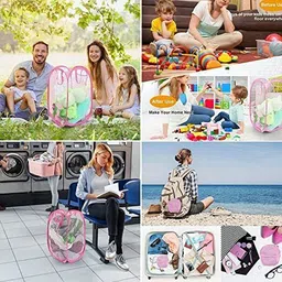 kudos enterprises 30 L Multicolor Laundry Basket image 5