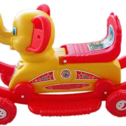 oh baby BABY'' BABY PLASTIC elephant WITH ROCKING FUNCTION AND RUNNING RIDEO ON WITH AMAZING COLOR FOR YOUR KIDS First Class Rocking Plastic elephant With 4 Wheels For Cycle The musical elephant 2 In 1 Function Rocking And Cycling For Your Kids GH-DR-CV-1513 image 3