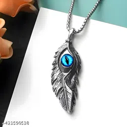 maaword Lockets For Men | Men Pendant | Pendant For Boys | evil eye Locket Rhodium Alloy Pendant image 2