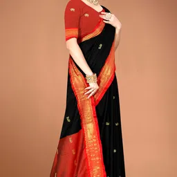 here&now Moda Rapido Woven Design Zari Art Silk Paithani Saree image 4