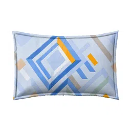 Aura Blue & White Striped Printed 144 TC Microfiber Single Bedsheet Set 1.52 m x 2.28 m image 2