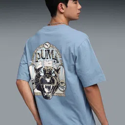 Puma Men Graphic Printed Boxy Cotton T-shirt-picture-34