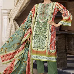 DRAVINAM Trends Embroidered Pure Cotton Unstitched Dress Material-picture-18