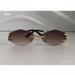 SPADEACES Unisex Brown Lens & Gold-Toned Other Sunglasses with image 2