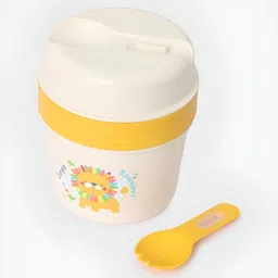 Juniors by Babyshop Cream And Yellow Easy to Clean Printed Matte Cups & Mugs & Spoon 350ML image 4