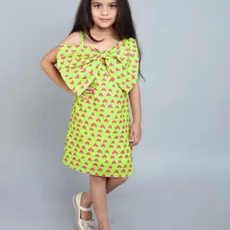 Pink Chick Girls Printed Cotton Sheath Dress-image-32
